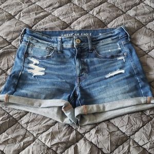 Medium Wash Midi Shorts